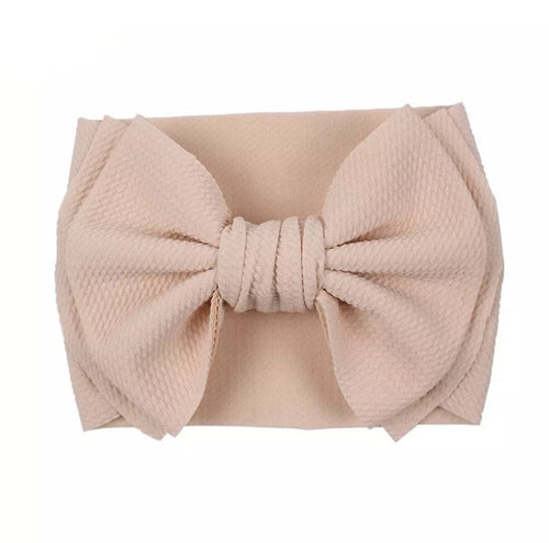 Large Double Layer Hair Bow Headband For Girls 2021 Cute Baby Elastic Hair Bands Kids Solid Turban Summmer Hair Accessories