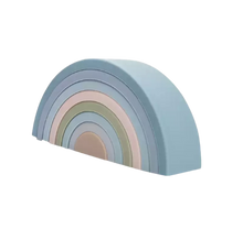 Load image into Gallery viewer, Scandinavian Silicone Blocks Rainbow 8 Pieces
